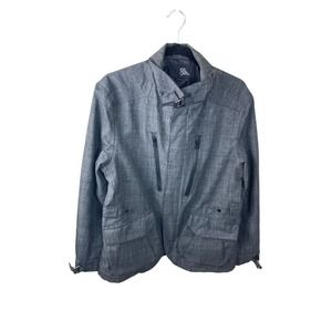 Isaora Gray Zip Snap Front Buckle Zip Pockets Jacket Size Medium